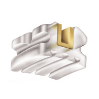 Luxi II Ceramic Bracket (Gold Slot) 3x3